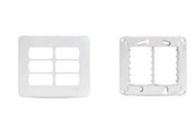 PLACA 4X4 6 POSTOS C/ SUPORTE BRANCA - MILUZ