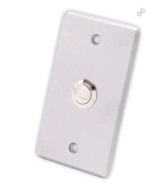 BOTAO DE SAIDA INOX C/ MOLDURA PARA CAIXA 4X2 PRATA - AUTOMATIZA