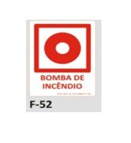 PLACA DE IDENTIFICAO - BOMBA DE INCNDIO F-52 10X15CM