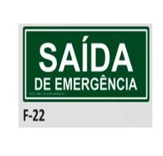 PLACA DE IDENTIFICAO - SADA DE EMERGNCIA F-22 12X28CM