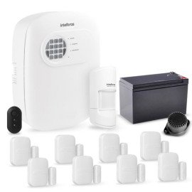 Kit Alarme Intelbras Sem Fio Comunicao Internet Via Smartphone Central ANM 24 NET Com 9 Sensores 29938