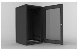 RACK 16U X 800 MM C/ PORTA DE VIDRO-PRETO SPEEDFLEX - MEKANIKA