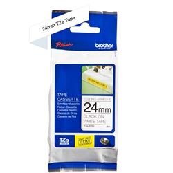 Fita Para Rotulador 24mm Preto Sobre Branco Tzes-251