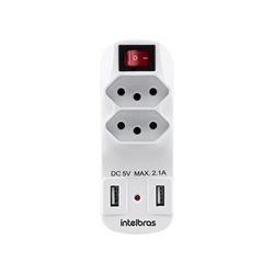 Adaptador De 2 Tomadas E 2 Usb - Eac 1002