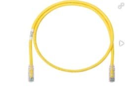 PATCH CORD CAT5E C/ BOOT 3,048M SLIM AMARELO AMP