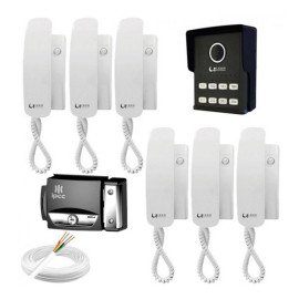Kit Porteiro Eletrnico Interfone Coletivo 8 Pontos + 6 Monofones Lider + Fechadura Eltrica + Cabo27463