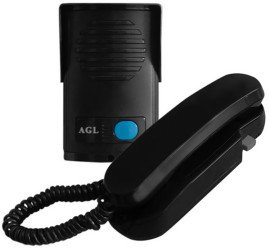 Interfone Porteiro Eletrnico AGL 12 Volts - Preto  26107