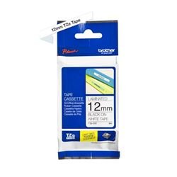 Fita Para Rotulador 12mm Preto Sobre Branco Tze-231