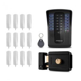 Kit Porteiro Eletrnico Coletivo Intelbras 12 Pontos Completo Interfone Com Controle de Acesso