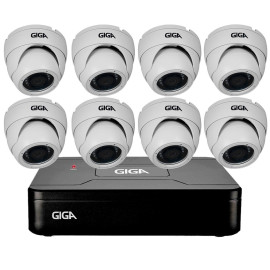 Kit HD 720p 08 C�meras GS0021 + DVR Giga Security + Acess�rios
