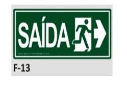 PLACA DE IDENTIFICAO - SADA  DIREITA F-13 12X28CM