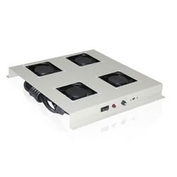 Kit Ventilao 4 Ventiladores P/ Rack Piso - Preto