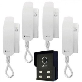 Interfone Porteiro Eletrnico Coletivo de 4 Pontos c/ 4 Monofones Lider - Edficios ou Salas Comerciais18749