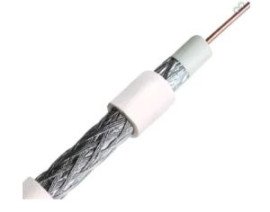 CABO COAXIAL RGC 59+BIP 90% MALHA 100M BRANCO 2X26AWG - CONDUTTI..