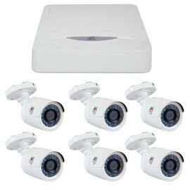 Kit JFL 6 C�meras HD 720p CHD 1130P + DVR DHD-2108N 1080N + Acess�rios