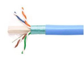 CABO FTP CAT6A CM BLINDADO CX C/ 305M AZUL AMP