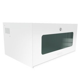 Rack 5U 19" Com Bandeja e Fechadura, Tampa Acrlica Onix Security Protege e Organiza CFTV, Informtica e Telecomunicao Pintura Epoxi na Cor Branca