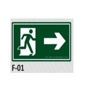 PLACA DE IDENTIFICAO - SADA DIREITA F-01 12X23CM
