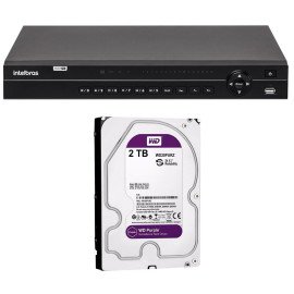 DVR Stand Alone Multi HD Intelbras 1032 32 Canais + HD 2TB WD Purple de CFTV (No instalado)