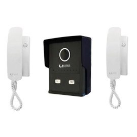 Kit Interfone Porteiro Eletrnico Coletivo de 2 Pontos + 2 Monofones Lider  28956