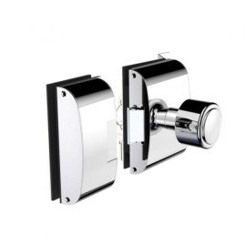 Fechadura Eltrica Para Porta de Vidro (Vidro/Vidro) Com Furo e Abertura Interna - Soprano