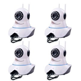    Kit 4 Cmeras de Segurana IP Sem Fio Wifi HD 720p Robo Wireless