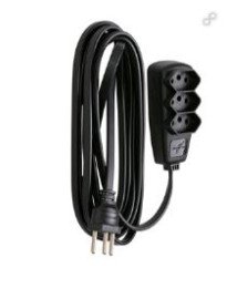  EXTENSO SORT 2P+T PP 3X0,75MM 3M - COR PRETA 