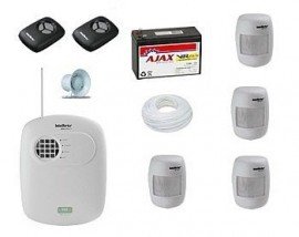 Kit Alarme Intelbras 4 sensores infra sem fio com discadora promoção