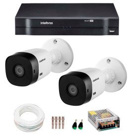 Kit Intelbras 2 Cmeras HD 720p VHL 1120 B + DVR 1104 Intelbras + Acessrios