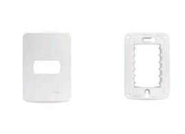 PLACA 4X2 1 POSTO C SUPORTE BRANCA MILUZ.