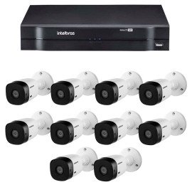 Kit Intelbras 10 C�meras HD 720p VHL 1120 B + DVR 1116 Intelbras + Acess�rios