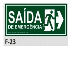 PLACA DE IDENTIFICAO - SADA DE EMERGNCIA A DIREITA F-23 12X28C