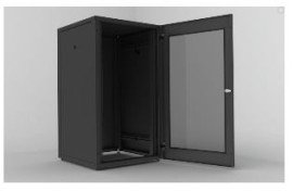 RACK 16U X 700 MM C/ PORTA DE VIDRO - PRETO -SPEEDFLEX - MEKANIKA