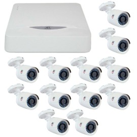 Kit JFL 12 C�meras HD 720p CHD 1130P + DVR DHD-2116N 1080N + Acess�rios
