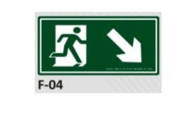 PLACA DE IDENTIFICAO - SADA ABAIXO A DIREITA F-04 12X23CM
