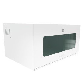 Rack 5U 19" Com Fechadura Tampa Acrlica Onix Security Protege e Organiza CFTV, Informtica e Telecomunicao Pintura Epoxi na Cor Branca