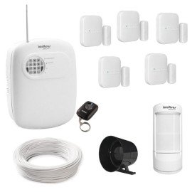 Kit Alarme Intelbras c/ Discadora Telefnica + Sensor de Presena IVP Semi-Externo e 5 Magnticos Sem Fio 28365