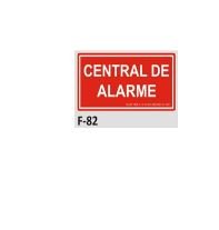 PLACA DE IDENTIFICAO - CENTRAL DE ALARME F-82 12X23CM