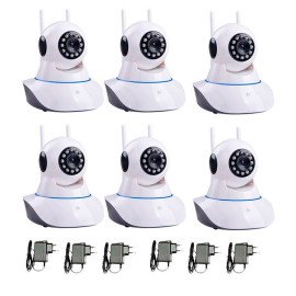 Kit 6 Cmeras de Segurana IP Sem Fio Wifi HD 720p Robo Wireless