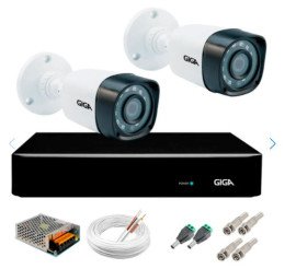 Kit 2 Cmeras de Segurana Full HD 1080p Giga Security gs0271 + DVR Giga Security 2MP + Acessrios