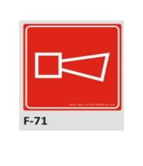 PLACA DE IDENTIFICAO - ALARME SONORO F-71 19X19CM