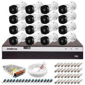 Kit Intelbras 16 Cmeras Full HD 1080p VHL 1220 B + DVR 3116 Intelbras + Acessrios
