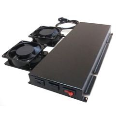 Kit Ventilao 2 Ventiladores P/ Rack Piso - Preto