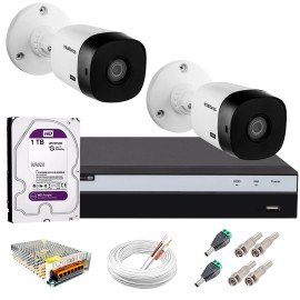 Kit Intelbras 2 C�meras Full HD 1080p VHL 1220 B + DVR 3104 Intelbras com HD 1TB + Acess�rios