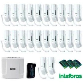 Kit Interfone Digital Completo Comunic 22 Pontos c/ Porteiro Eletrnico - Intelbras  29138