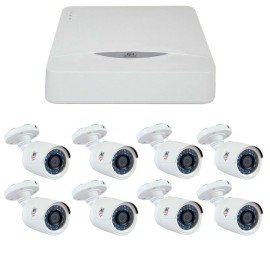 Kit JFL 8 C�meras HD 720p CHD 1130P + DVR DHD-2108N 1080N + Acess�rios