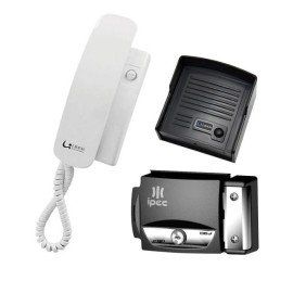 Kit Interfone Completo Porteiro Eletrnico Lider Com Fechadura Eltrica e Cabo  28527