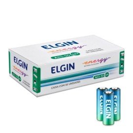 Bateria A23 Alcalina Elgin Para Controle Remoto - Caixa Com 50 Unidades