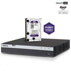 DVR Multi HD Intelbras MHDX 3116 Gravador Digital de Vdeo 16 Canais 4 Megapixel C/ HD 4TB WD Purple