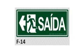 PLACA DE IDENTIFICAO - SADA  ESQUERDA F-14 12X28CM